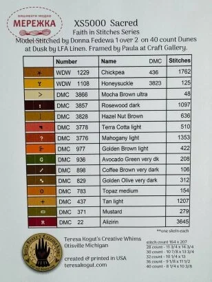 Фото Teresa Kogut ключ до схеми Sacred XS5000