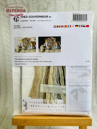 Набір для вишивання хрестиком Thea Gouverneur Тигр фотографія