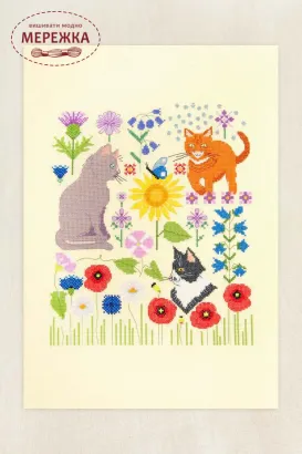 Фото Набір для вишивання хрестиком DMC Cats in the Fields BK2002