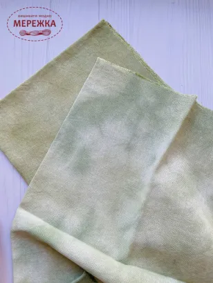 Фото полотно ручного фарбування DMC колір молодий горошок