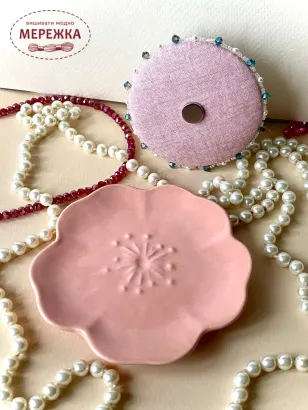 Фото Юлія Craft Набір для вишивання Гольниця пінкіп Троянда на блакитному