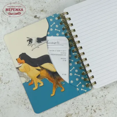 Фото Emma Ball Блокнот Paw Club medium WIRO Notebook with pockets WIR03