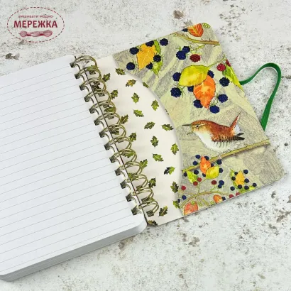 Фото Emma Ball Блокнот British Birds medium WIRO Notebook with pockets WIR06