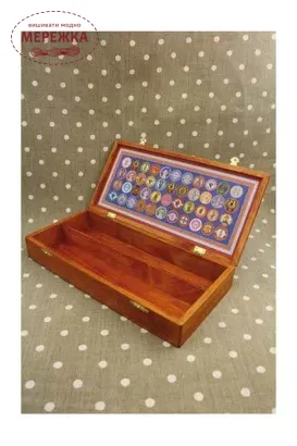 Фото Скринька для рукоділля Sajou дерево, Wooden box for threads Cocoon label