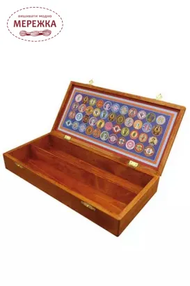 Фото Скринька для рукоділля Sajou дерево, Wooden box for threads Cocoon label