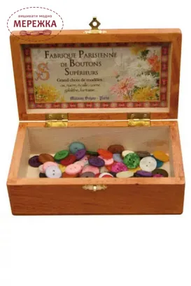 Фото Скринька для рукоділля Sajou дерево, Wooden box for threads Cocoon label