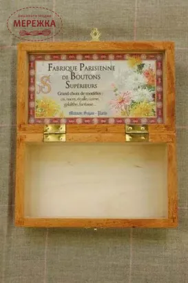 Фото Скринька для рукоділля Sajou дерево, Boutons