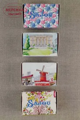 Фото Sajou сантиметрова стрічка, дерев'яний футляр, BLUE