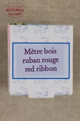 Фото Sajou сантиметрова стрічка, дерев'яний футляр, RED