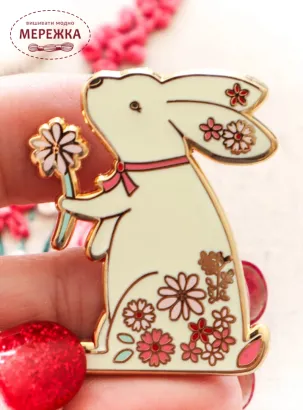 Фото Flamingo Toes Магнітний тримач для голок Floral Bunny