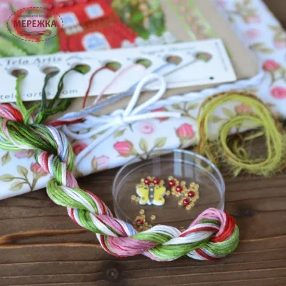 Фото Набір для вишивання хрестиком TelaArtis Будиночок феї тюльпанів Х-061