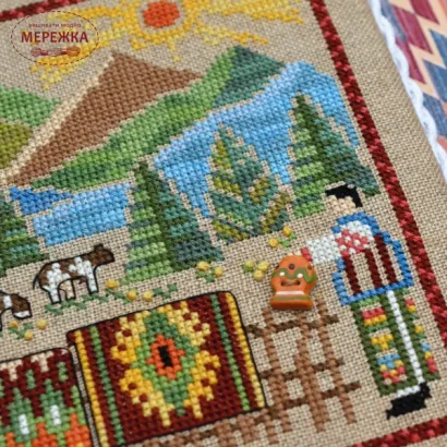 Фото Набір для вишивання хрестиком TelaArtis Килими та сонце +тканина для оформлення Х-083
