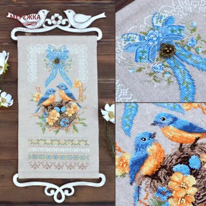 Фото Набір для вишивання хрестиком TelaArtis Гніздечко + белпул Х-520