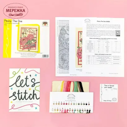 Фото Набір для вишивання хрестиком Bothy Threads Peony The One XAS2