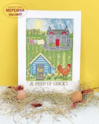Фото Набір для вишивання хрестиком Bothy Threads A Peep Of Chicks XDD12