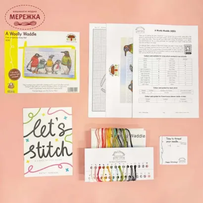 Фото Набір для вишивання хрестиком Bothy Threads A Woolly Waddle XEB3