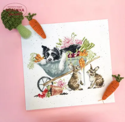 Фото Набір для вишивання хрестиком Bothy Threads Sleeping On The Job XHD134 (Evenweave)