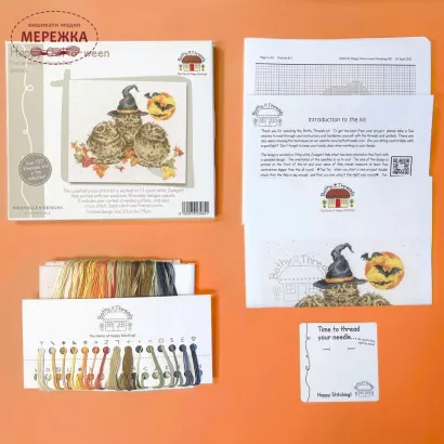 Фото Набір для вишивання хрестиком Bothy Threads Happy Owl-o-ween XHD145