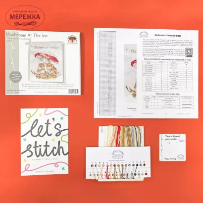 Фото Набір для вишивання хрестиком Bothy Threads Mushroom at the Inn XHD152