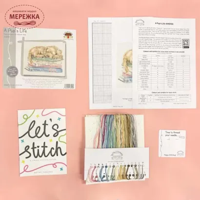 Фото Набір для вишивання хрестиком Bothy Threads A Pup's Life XHD153 (Evenweave)