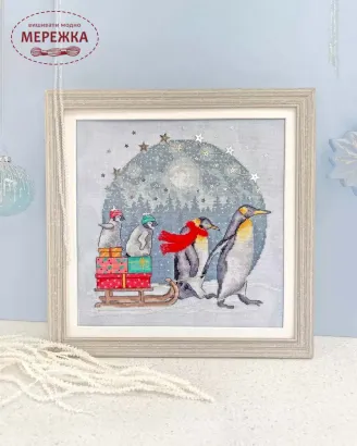 Фото Набір для вишивання хрестиком Bothy Threads Winter Waddle XJS3