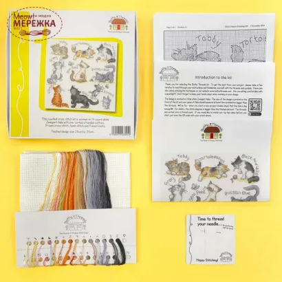 Фото Набір для вишивання хрестиком Bothy Threads Meow! XKG15