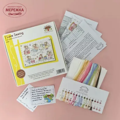 Фото Набір для вишивання хрестиком Bothy Threads I Love Sewing XKG9