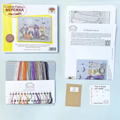 Фото Набір для вишивання хрестиком Bothy Threads Fiendish Felines XKTB19