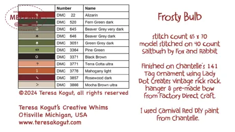 Фото Teresa Kogut Схема Frosty Bulb xs