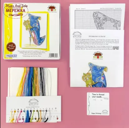 Фото Набір для вишивання хрестиком Bothy Threads Blues And Sole XSK25