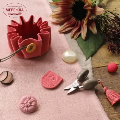 Фотографія Cohana Набір міні-ножиць Seki та міні-чохла зі шнурками Pink