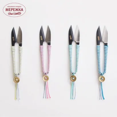 Ножиці-кусачки Cohana для ниток Shozaburo з шовковою тасьмою Iga Yellow зображення