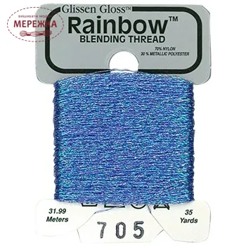 Фото Glissen Gloss Rainbow Blending Thread Cornflower Blue RBT705