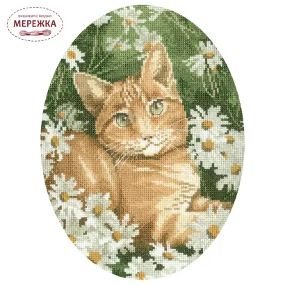 Фото HeritageCrafts Схема Рудий кіт HC306